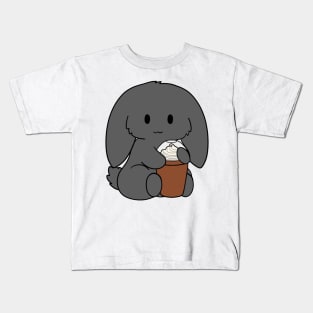 Black Bunny Ice Coffee Kids T-Shirt